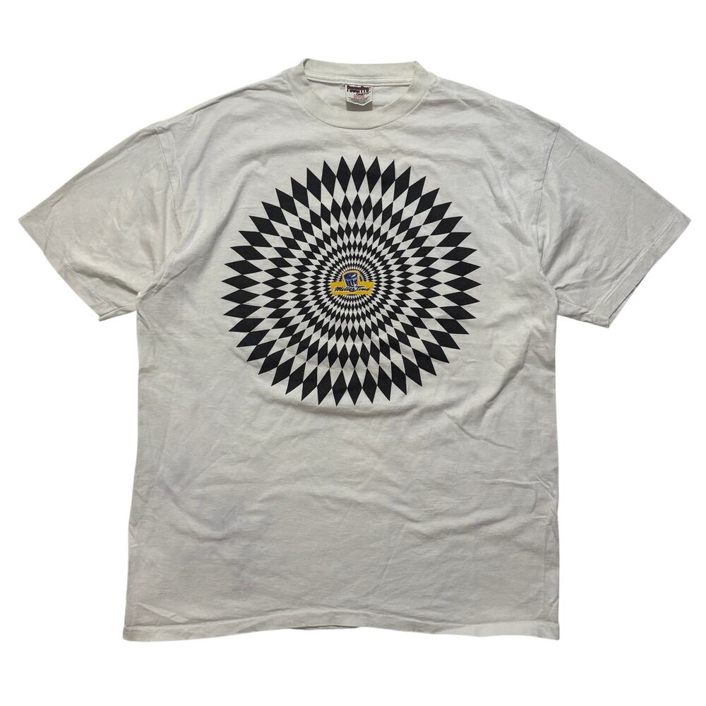 VTG 90’s Miller Lite Pop Art Graphic Short Sleeve T-Shirt Men’s XL White